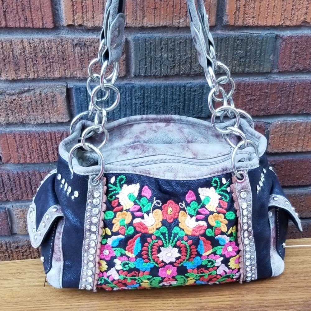 Montana West Floral Embroidered Purse